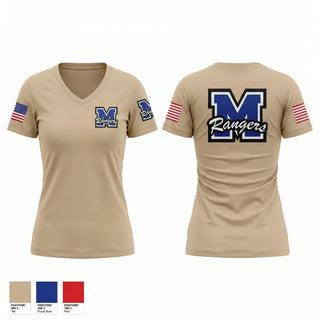 Womens Short Sleeve Vneck Shirt, Methuen, Army, Teamtime, Team time, sublimation, custom sports apparel, team uniforms, spirit wear, spiritwear, sports uniforms, custom shirts, team store, custom team store, fundraiser sports, apparel fundraiser