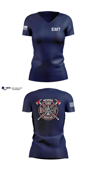 Womens Short Sleeve Vneck Shirt, Revere Fire Department, Fire Department, Teamtime, Team time, sublimation, custom sports apparel, team uniforms, spirit wear, spiritwear, sports uniforms, custom shirts, team store, custom team store, fundraiser sports, apparel fundraiser