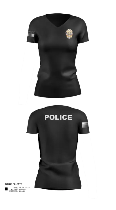 FOREST ACRES POLICE DEPARTMENT 85574925 Women's Short Sleeve V-neck Shirt - 21