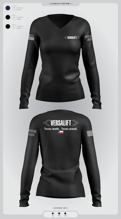 Versalift Women's Long Sleeve V-neck Shirt - 2