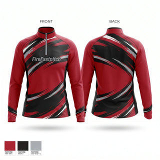 Quarter Zip Jacket, Fire-Fastpitch, Softball, Teamtime, Team time, sublimation, custom sports apparel, team uniforms, spirit wear, spiritwear, sports uniforms, custom shirts, team store, custom team store, fundraiser sports, apparel fundraiser