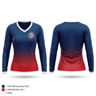 Womens Long Sleeve Vneck Shirt, Naples Classical Eagles, Men's Basketball, Teamtime, Team time, sublimation, custom sports apparel, team uniforms, spirit wear, spiritwear, sports uniforms, custom shirts, team store, custom team store, fundraiser sports, apparel fundraiser