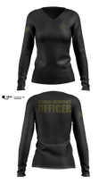 Okaloosa County Sheriff’s Office SRO Women's Long Sleeve V-neck Shirt - 11