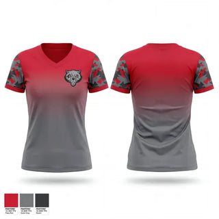 Womens Short Sleeve Vneck Shirt, WOLFPACK, Baseball, Teamtime, Team time, sublimation, custom sports apparel, team uniforms, spirit wear, spiritwear, sports uniforms, custom shirts, team store, custom team store, fundraiser sports, apparel fundraiser