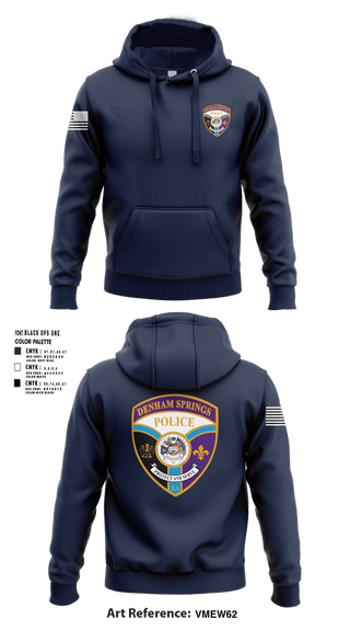 Hoodie, Denham springs police department, Police, Teamtime, Team time, sublimation, custom sports apparel, team uniforms, spirit wear, spiritwear, sports uniforms, custom shirts, team store, custom team store, fundraiser sports, apparel fundraiser