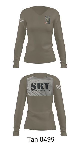 Womens Long Sleeve Vneck Shirt, GAINESVILLE PD SRT, Police, Teamtime, Team time, sublimation, custom sports apparel, team uniforms, spirit wear, spiritwear, sports uniforms, custom shirts, team store, custom team store, fundraiser sports, apparel fundraiser