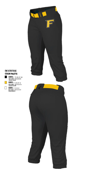 Softball Pants, Florien Blackcats, Softball, Teamtime, Team time, sublimation, custom sports apparel, team uniforms, spirit wear, spiritwear, sports uniforms, custom shirts, team store, custom team store, fundraiser sports, apparel fundraiser
