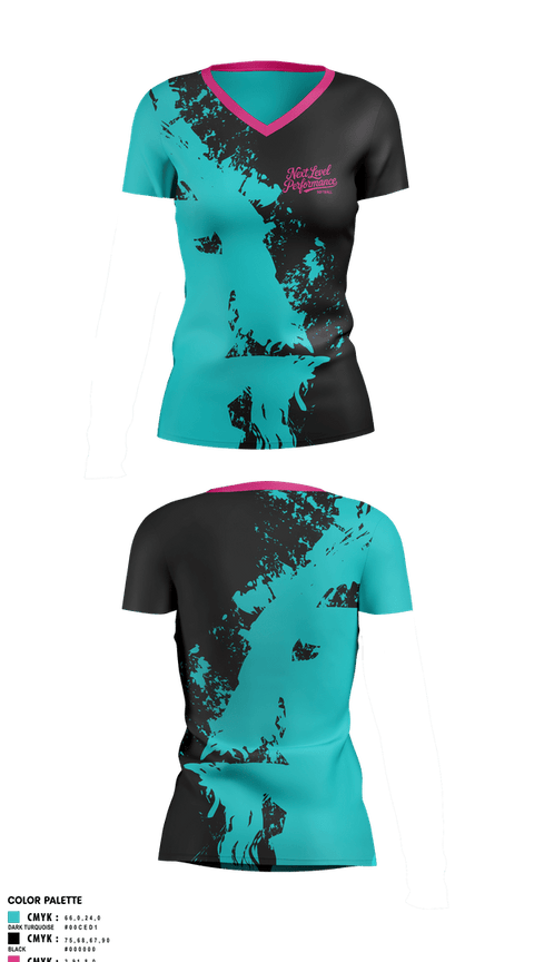 Womens Short Sleeve Vneck Shirt, Next Level Performance, Softball, Teamtime, Team time, sublimation, custom sports apparel, team uniforms, spirit wear, spiritwear, sports uniforms, custom shirts, team store, custom team store, fundraiser sports, apparel fundraiser
