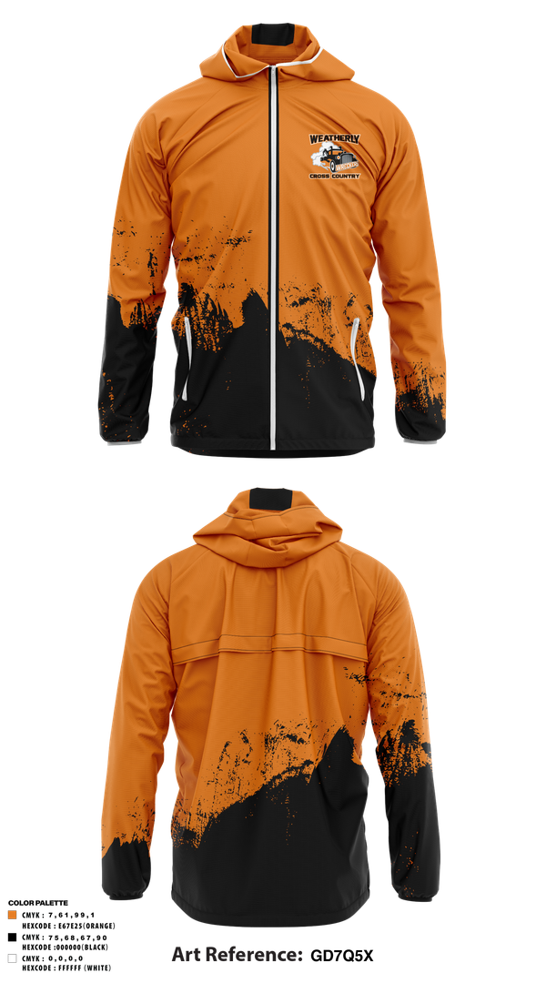 Windbreaker, Weatherly Wreckers Cross Country, Cross Country, Teamtime, Team time, sublimation, custom sports apparel, team uniforms, spirit wear, spiritwear, sports uniforms, custom shirts, team store, custom team store, fundraiser sports, apparel fundraiser