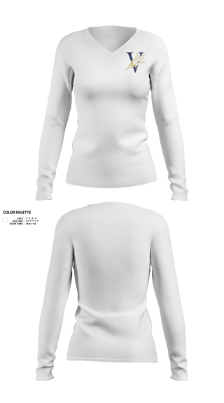 Womens Long Sleeve Vneck Shirt, Varina, Track & Field, Teamtime, Team time, sublimation, custom sports apparel, team uniforms, spirit wear, spiritwear, sports uniforms, custom shirts, team store, custom team store, fundraiser sports, apparel fundraiser