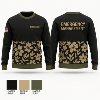 Crew Neck Sweatshirt, Worcester Emergency Management, Fire Department, Teamtime, Team time, sublimation, custom sports apparel, team uniforms, spirit wear, spiritwear, sports uniforms, custom shirts, team store, custom team store, fundraiser sports, apparel fundraiser