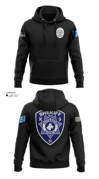 Hoodie, Jefferson County Sheriff's Office K-9 Unit, Police, Teamtime, Team time, sublimation, custom sports apparel, team uniforms, spirit wear, spiritwear, sports uniforms, custom shirts, team store, custom team store, fundraiser sports, apparel fundraiser