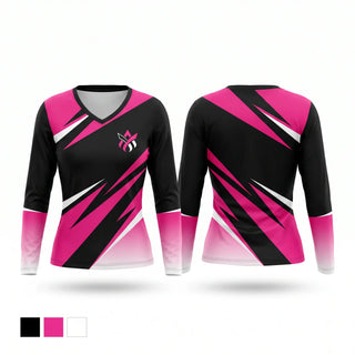 Womens Long Sleeve Vneck Shirt, Rosedale Elite, Women's Basketball, Teamtime, Team time, sublimation, custom sports apparel, team uniforms, spirit wear, spiritwear, sports uniforms, custom shirts, team store, custom team store, fundraiser sports, apparel fundraiser