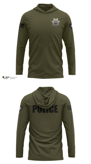 Long Sleeve Hooded Sun Shirt, Nashville Police Department, IL, Police, Teamtime, Team time, sublimation, custom sports apparel, team uniforms, spirit wear, spiritwear, sports uniforms, custom shirts, team store, custom team store, fundraiser sports, apparel fundraiser