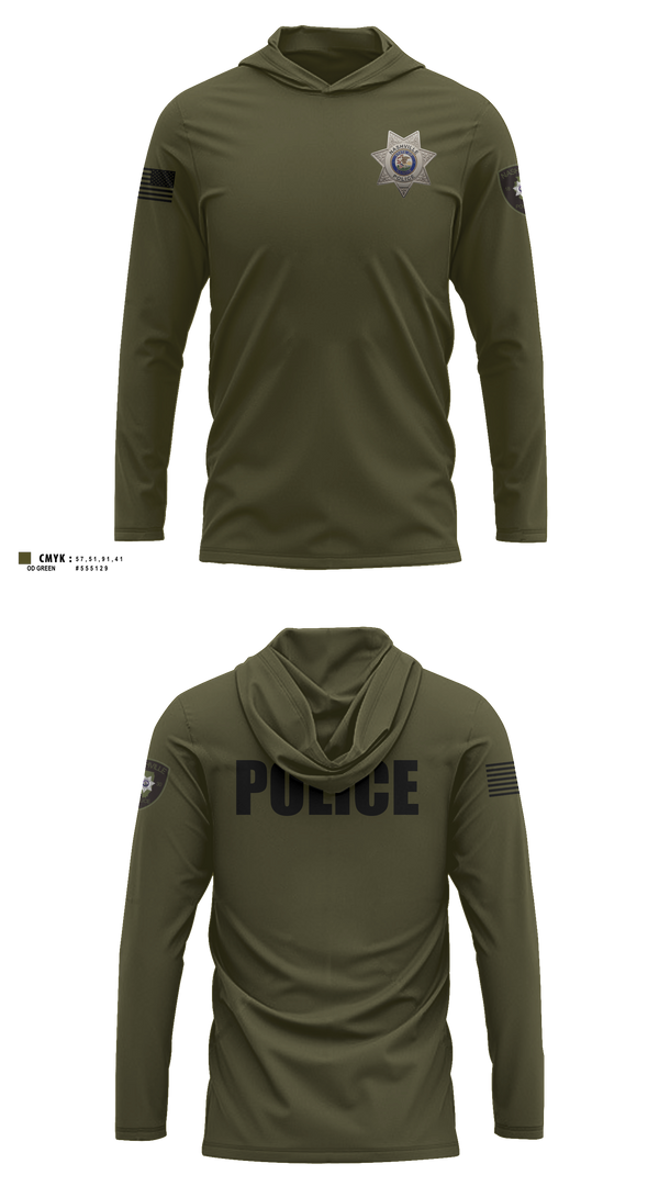 Long Sleeve Hooded Sun Shirt, Nashville Police Department, IL, Police, Teamtime, Team time, sublimation, custom sports apparel, team uniforms, spirit wear, spiritwear, sports uniforms, custom shirts, team store, custom team store, fundraiser sports, apparel fundraiser
