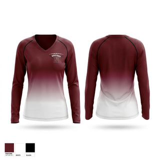 Womens Long Sleeve Vneck Shirt, Squires, , Teamtime, Team time, sublimation, custom sports apparel, team uniforms, spirit wear, spiritwear, sports uniforms, custom shirts, team store, custom team store, fundraiser sports, apparel fundraiser