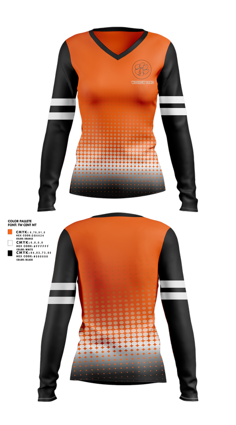 Womens Long Sleeve Vneck Shirt, Withrow Band, Spirit Store, Teamtime, Team time, sublimation, custom sports apparel, team uniforms, spirit wear, spiritwear, sports uniforms, custom shirts, team store, custom team store, fundraiser sports, apparel fundraiser