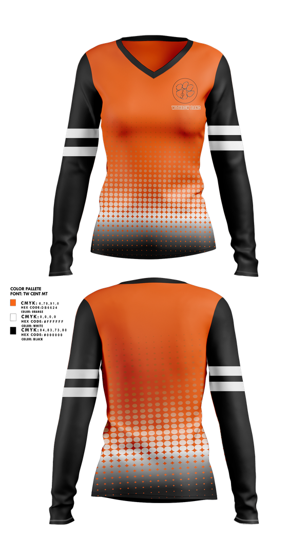 Womens Long Sleeve Vneck Shirt, Withrow Band, Spirit Store, Teamtime, Team time, sublimation, custom sports apparel, team uniforms, spirit wear, spiritwear, sports uniforms, custom shirts, team store, custom team store, fundraiser sports, apparel fundraiser
