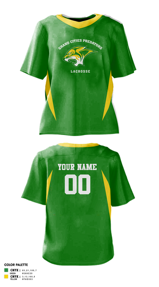 Womens Lacrosse Jersey, Grand cities predators, Women's Lacrosse, Teamtime, Team time, sublimation, custom sports apparel, team uniforms, spirit wear, spiritwear, sports uniforms, custom shirts, team store, custom team store, fundraiser sports, apparel fundraiser