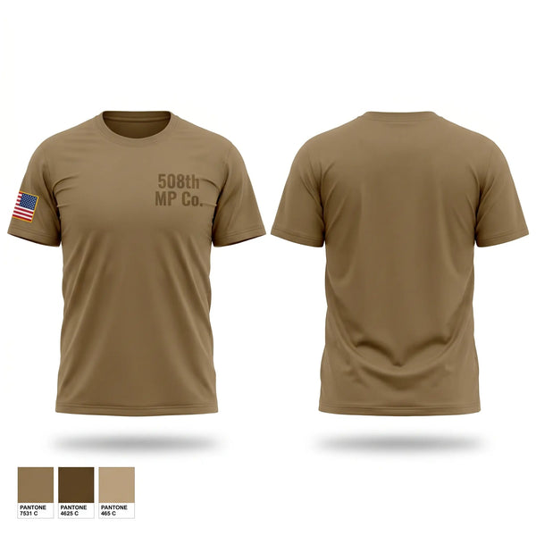 Old School Cotton Feel Shirt, 508th MP Co, National Guard, Teamtime, Team time, sublimation, custom sports apparel, team uniforms, spirit wear, spiritwear, sports uniforms, custom shirts, team store, custom team store, fundraiser sports, apparel fundraiser