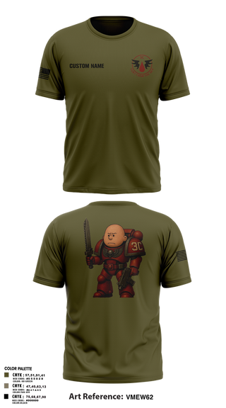 Old School Cotton Feel Shirt, CCo, 1-508PIR (OG), Army, Teamtime, Team time, sublimation, custom sports apparel, team uniforms, spirit wear, spiritwear, sports uniforms, custom shirts, team store, custom team store, fundraiser sports, apparel fundraiser