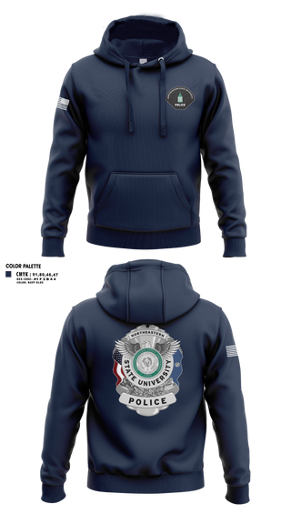 Hoodie, NSU PD, Police, Teamtime, Team time, sublimation, custom sports apparel, team uniforms, spirit wear, spiritwear, sports uniforms, custom shirts, team store, custom team store, fundraiser sports, apparel fundraiser