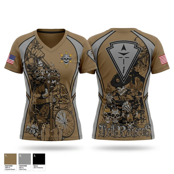 Womens Short Sleeve Vneck Shirt, 3RD SQUAD, EW, MFRC, Army, Teamtime, Team time, sublimation, custom sports apparel, team uniforms, spirit wear, spiritwear, sports uniforms, custom shirts, team store, custom team store, fundraiser sports, apparel fundraiser