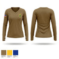 Joint Force Headquarters - Maine Army National Guard Women's Long Sleeve V-neck Shirt - 1