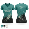 North Oldham Mustangs 77604898 Women's Short Sleeve V-neck Shirt - 21