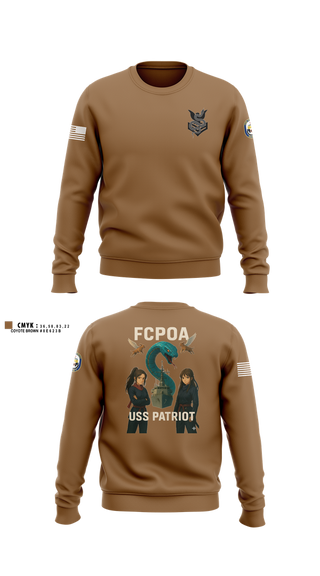 Crew Neck Sweatshirt, USS PATRIOT FCPOA 2, , Teamtime, Team time, sublimation, custom sports apparel, team uniforms, spirit wear, spiritwear, sports uniforms, custom shirts, team store, custom team store, fundraiser sports, apparel fundraiser