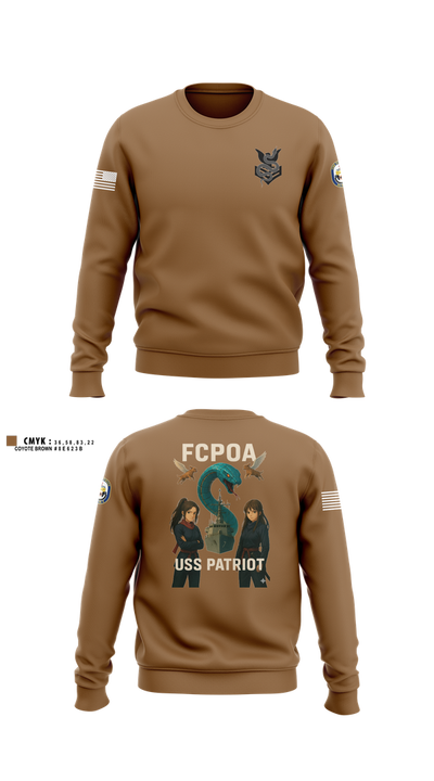 USS PATRIOT FCPOA 2 Crew Neck Sweatshirt - 100