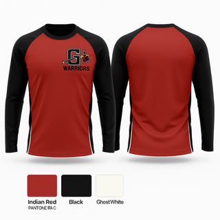Long Sleeve Performance Shirt, Warriors, Men's Lacrosse, Teamtime, Team time, sublimation, custom sports apparel, team uniforms, spirit wear, spiritwear, sports uniforms, custom shirts, team store, custom team store, fundraiser sports, apparel fundraiser