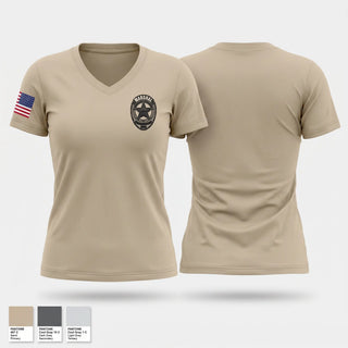 Womens Short Sleeve Vneck Shirt, Dallas Marshal, Police, Teamtime, Team time, sublimation, custom sports apparel, team uniforms, spirit wear, spiritwear, sports uniforms, custom shirts, team store, custom team store, fundraiser sports, apparel fundraiser