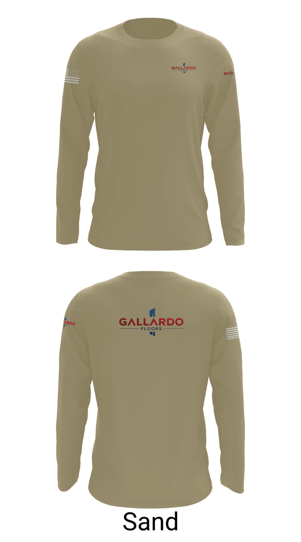 Long Sleeve Performance Shirt, Gallardo Floor’s, Army, Teamtime, Team time, sublimation, custom sports apparel, team uniforms, spirit wear, spiritwear, sports uniforms, custom shirts, team store, custom team store, fundraiser sports, apparel fundraiser
