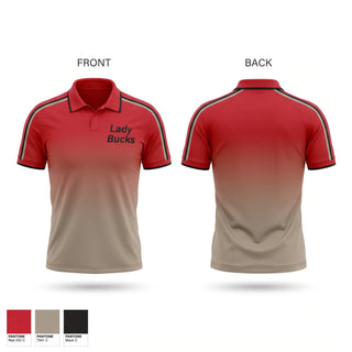 Short Sleeve Performance Polo, Lady Bucks, Women's Basketball, Teamtime, Team time, sublimation, custom sports apparel, team uniforms, spirit wear, spiritwear, sports uniforms, custom shirts, team store, custom team store, fundraiser sports, apparel fundraiser