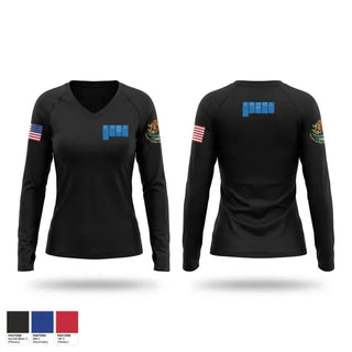Womens Long Sleeve Vneck Shirt, Lakewood Recruiting Station, Army, Teamtime, Team time, sublimation, custom sports apparel, team uniforms, spirit wear, spiritwear, sports uniforms, custom shirts, team store, custom team store, fundraiser sports, apparel fundraiser