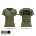 Special Investigations Division 78857016 Women's Short Sleeve V-neck Shirt - 1