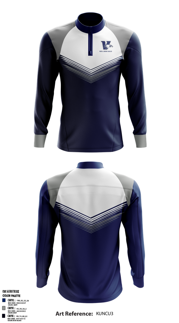 Quarter Zip Jacket, Vista Junior Eagles, , Teamtime, Team time, sublimation, custom sports apparel, team uniforms, spirit wear, spiritwear, sports uniforms, custom shirts, team store, custom team store, fundraiser sports, apparel fundraiser
