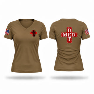 Womens Short Sleeve Vneck Shirt, VTARNG MED DET, Army, Teamtime, Team time, sublimation, custom sports apparel, team uniforms, spirit wear, spiritwear, sports uniforms, custom shirts, team store, custom team store, fundraiser sports, apparel fundraiser