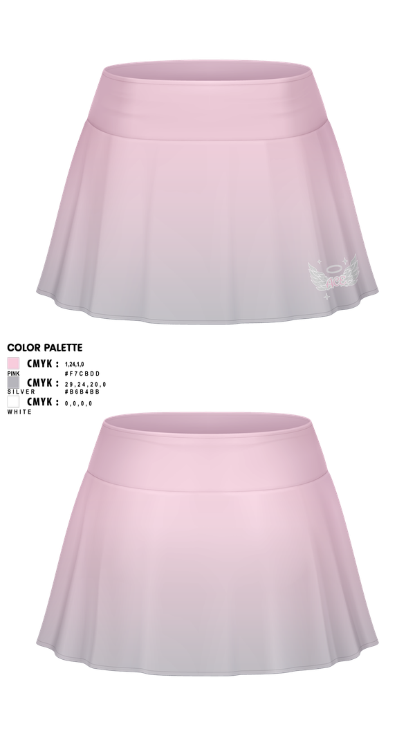 Skort, ACE Angel CHEER Elite, Cheer, Teamtime, Team time, sublimation, custom sports apparel, team uniforms, spirit wear, spiritwear, sports uniforms, custom shirts, team store, custom team store, fundraiser sports, apparel fundraiser