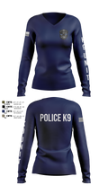 Roy Cit Police K9 Women's Long Sleeve V-neck Shirt - 106