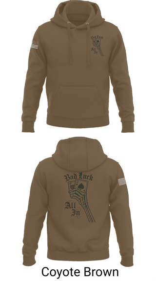 Hoodie, 4th plt bad luck, Army, Teamtime, Team time, sublimation, custom sports apparel, team uniforms, spirit wear, spiritwear, sports uniforms, custom shirts, team store, custom team store, fundraiser sports, apparel fundraiser