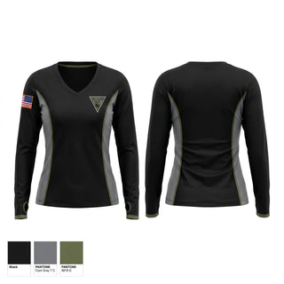 Womens Long Sleeve Vneck Shirt, Paulsboro Police Department, Police, Teamtime, Team time, sublimation, custom sports apparel, team uniforms, spirit wear, spiritwear, sports uniforms, custom shirts, team store, custom team store, fundraiser sports, apparel fundraiser