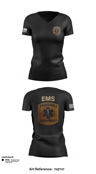 Womens Short Sleeve Vneck Shirt, Panhandle EMSPanhandle EMS, Fire Department, Teamtime, Team time, sublimation, custom sports apparel, team uniforms, spirit wear, spiritwear, sports uniforms, custom shirts, team store, custom team store, fundraiser sports, apparel fundraiser