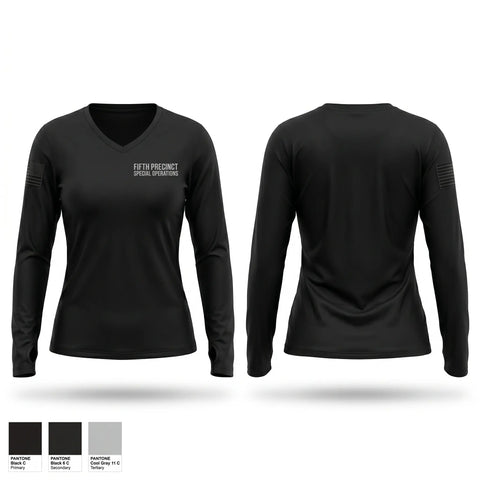 Womens Long Sleeve Vneck Shirt, Fifth Precicnt Special Operations, Police, Teamtime, Team time, sublimation, custom sports apparel, team uniforms, spirit wear, spiritwear, sports uniforms, custom shirts, team store, custom team store, fundraiser sports, apparel fundraiser