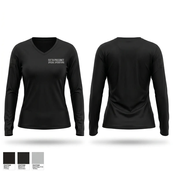 Womens Long Sleeve Vneck Shirt, Fifth Precicnt Special Operations, Police, Teamtime, Team time, sublimation, custom sports apparel, team uniforms, spirit wear, spiritwear, sports uniforms, custom shirts, team store, custom team store, fundraiser sports, apparel fundraiser