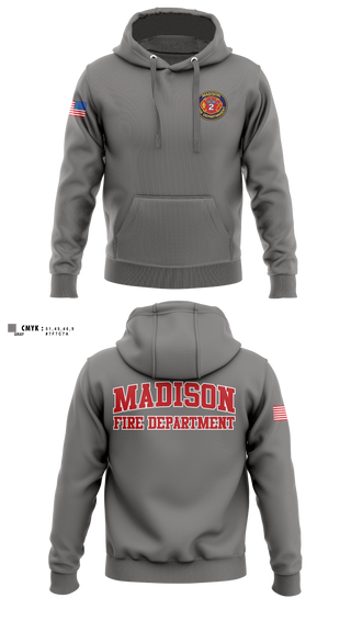 Hoodie, Madison Fire Department, Fire Department, Teamtime, Team time, sublimation, custom sports apparel, team uniforms, spirit wear, spiritwear, sports uniforms, custom shirts, team store, custom team store, fundraiser sports, apparel fundraiser