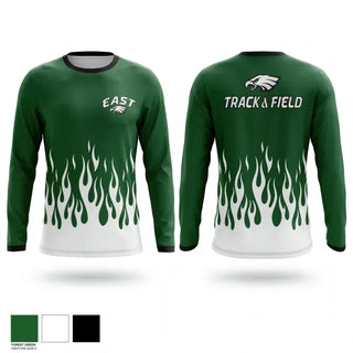 Long Sleeve Performance Shirt, East Henderson High School, Track & Field, Teamtime, Team time, sublimation, custom sports apparel, team uniforms, spirit wear, spiritwear, sports uniforms, custom shirts, team store, custom team store, fundraiser sports, apparel fundraiser