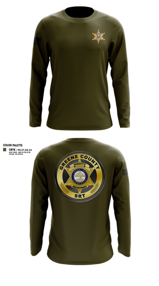 Long Sleeve Performance Shirt, Greene County Sheriff, Police, Teamtime, Team time, sublimation, custom sports apparel, team uniforms, spirit wear, spiritwear, sports uniforms, custom shirts, team store, custom team store, fundraiser sports, apparel fundraiser