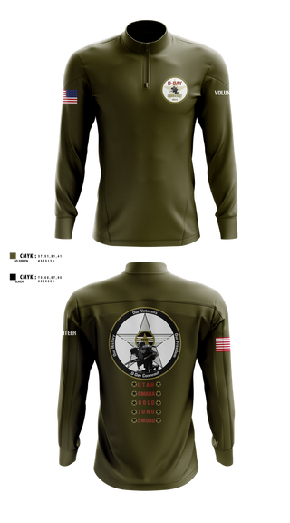 Quarter Zip Jacket, D-Day Ohio, Inc, , Teamtime, Team time, sublimation, custom sports apparel, team uniforms, spirit wear, spiritwear, sports uniforms, custom shirts, team store, custom team store, fundraiser sports, apparel fundraiser